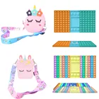 Радужная пузырьковая игрушка для детей, игрушка для сенсорных аутизимов, специальная игрушка для снятия стресса, сжимаемая игрушка-антистресс, случайный цвет