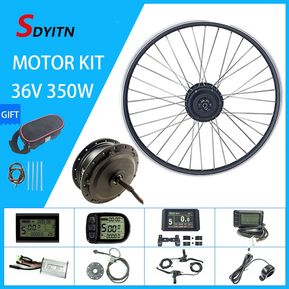 Комплект двигателя SDYITN 36 В 350 Вт для переднего мотора Ebike ЖК дисплей контроллер