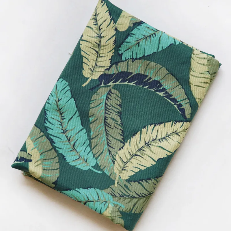 Хлопчатобумажная ткань с банановыми листьями тканевая подушка для дивана