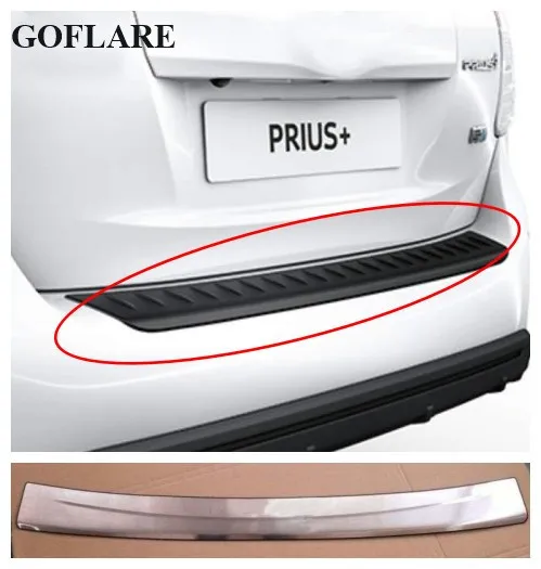 Rear Trunk Bumper Step Gurad Protector Trim for Toyota Prius A Alpha V Prius+ Plus ZVW40 bumper sill scuff plate cover | Автомобили и