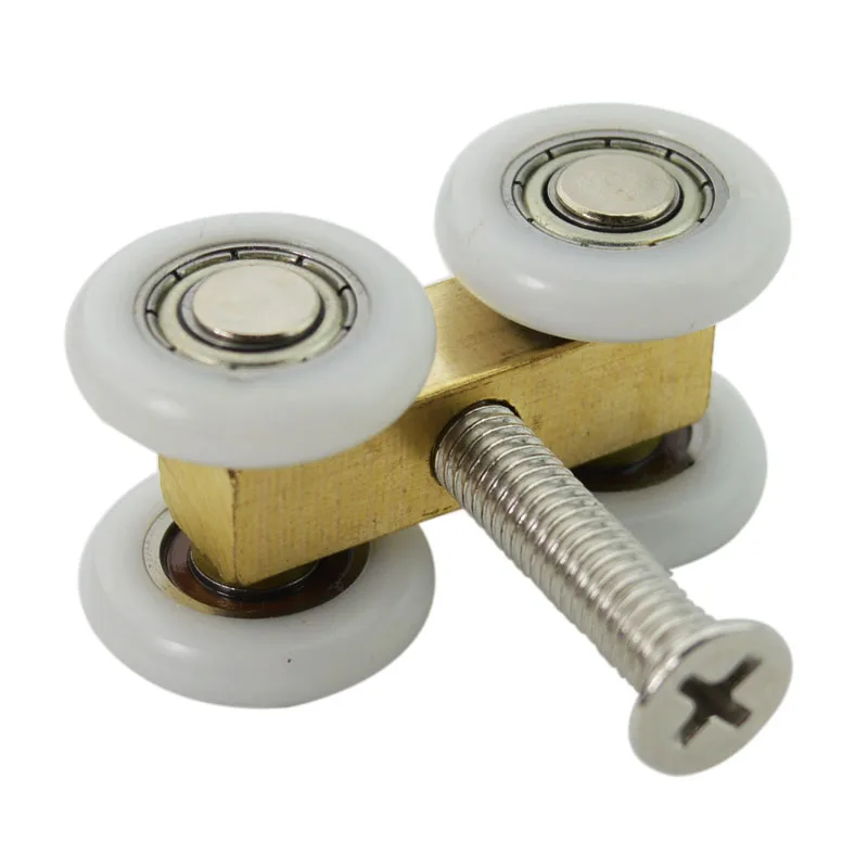 1 шт. стеклянные раздвижные двери для ванной Медные Ролики душевой комнаты