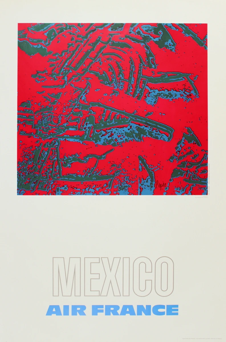 Винтажный постер для путешествий авиакомпании Воздушная Франция Германия 1971