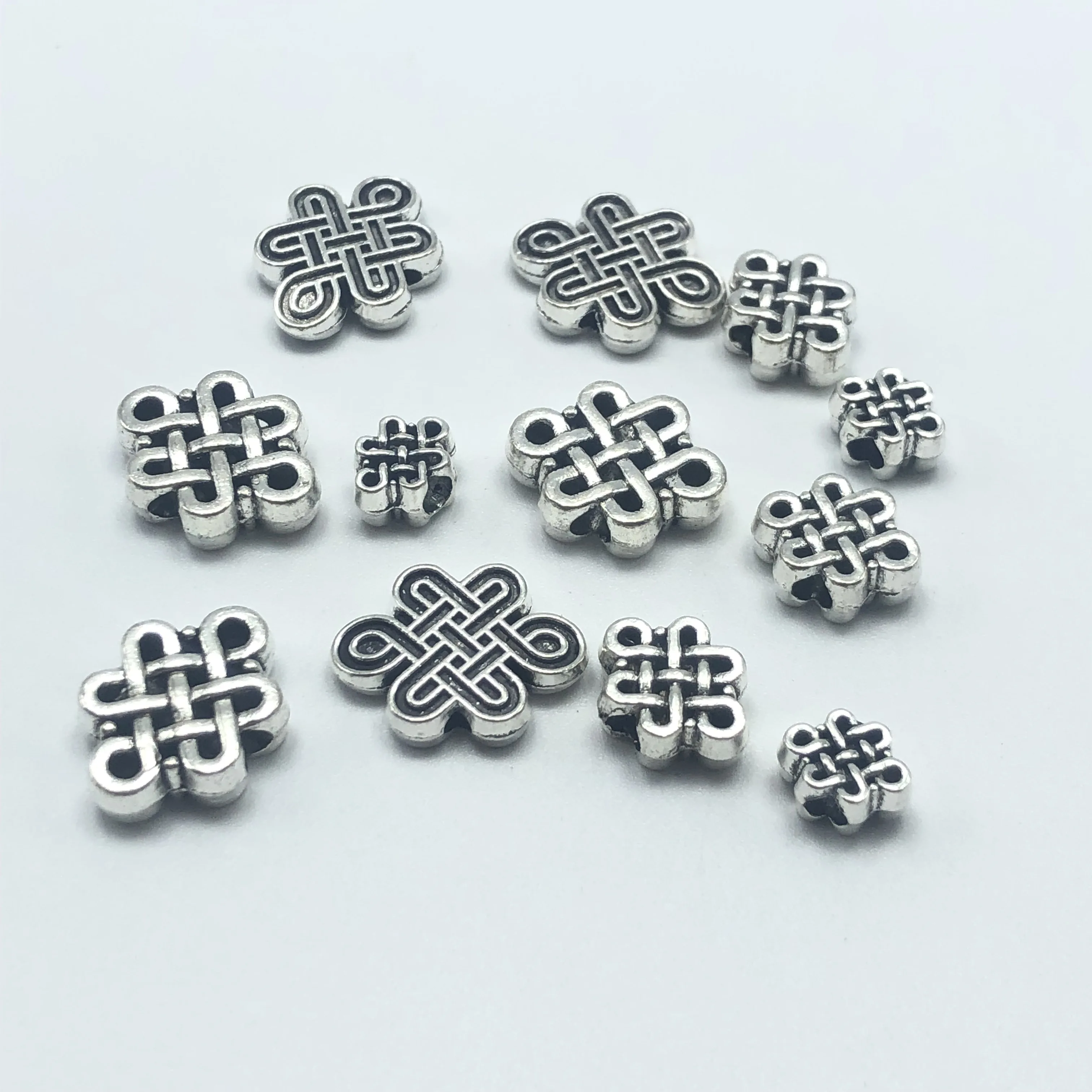 JunKang 15 шт китайский узел перфорированные бусины Сделай Сам ручной работы