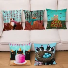 Супер мягкая короткая плюшевая наволочка с мультяшным принтом кошки наволочки для подушек Райан Коннерс наволочки для диванных подушек
