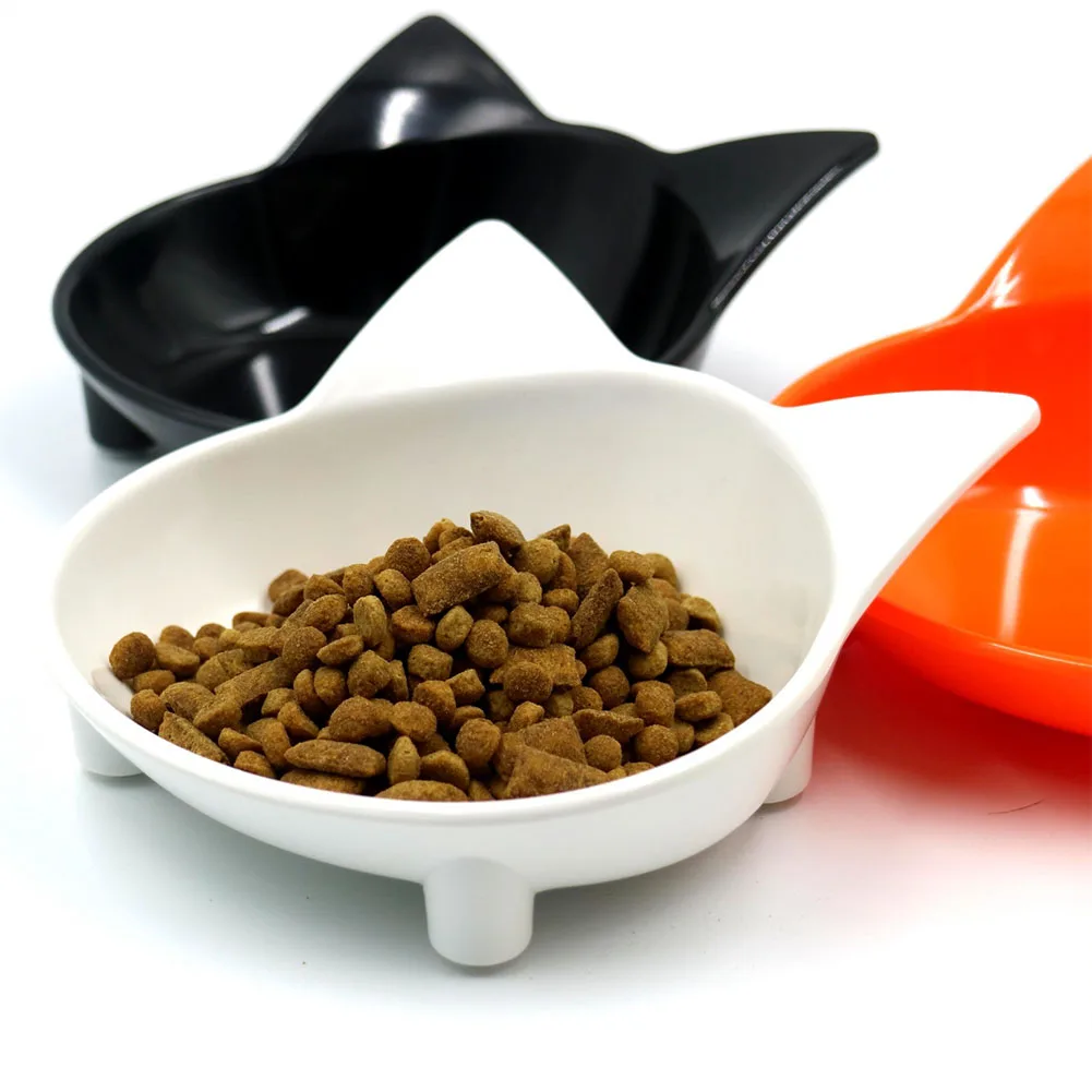 Кормушка для домашних животных миска кошек мелкая еды в форме Нескользящая