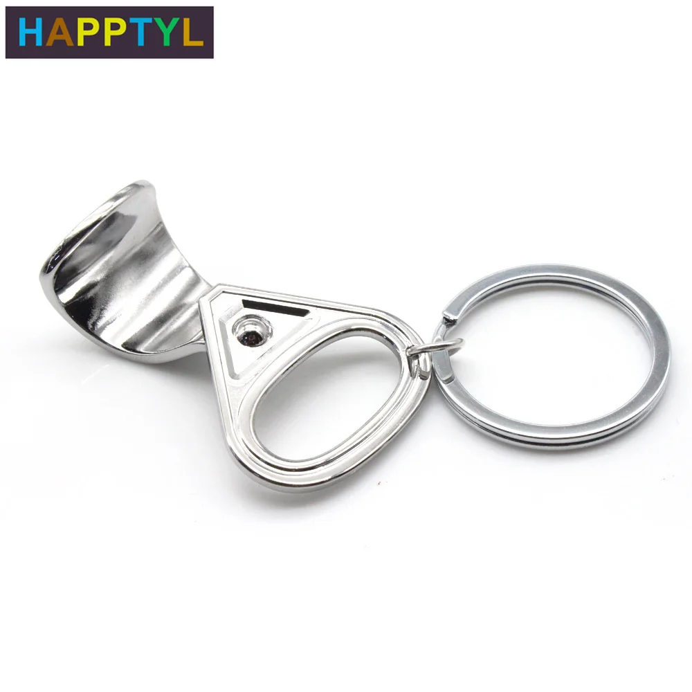 

HAPPTYL Metal Bottle Opener Creative Keychain Cans Pull Rings Style Keychain Metal Pendant Beer Keychain Opener Key Ring Chains