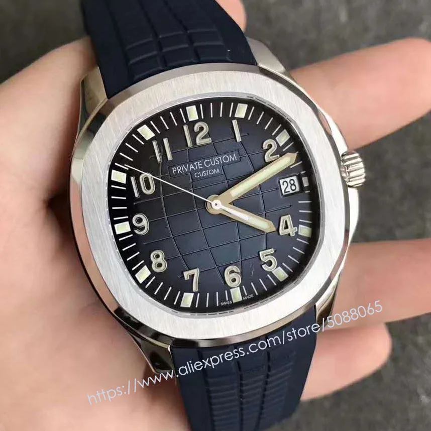 

41mm automatic watch men mechanical watch steel wrist watch black dial stainless steel case Silicone strap