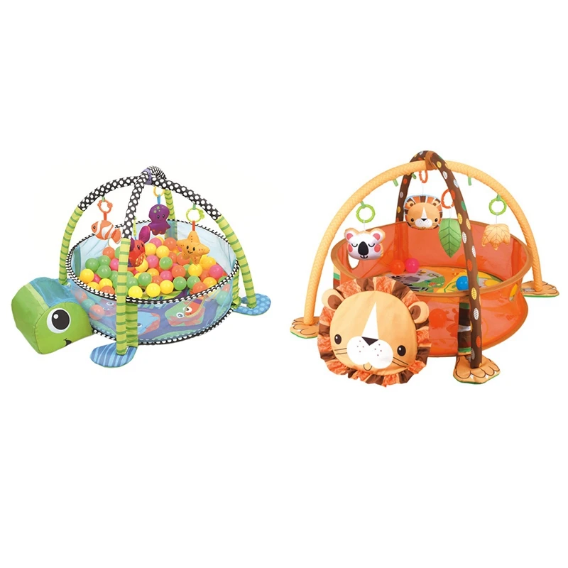 

3 in 1 Mat for Children Lion Educational Mat Crawling Blanket Infant Play Rug Kids Activity Mat Gym Baby