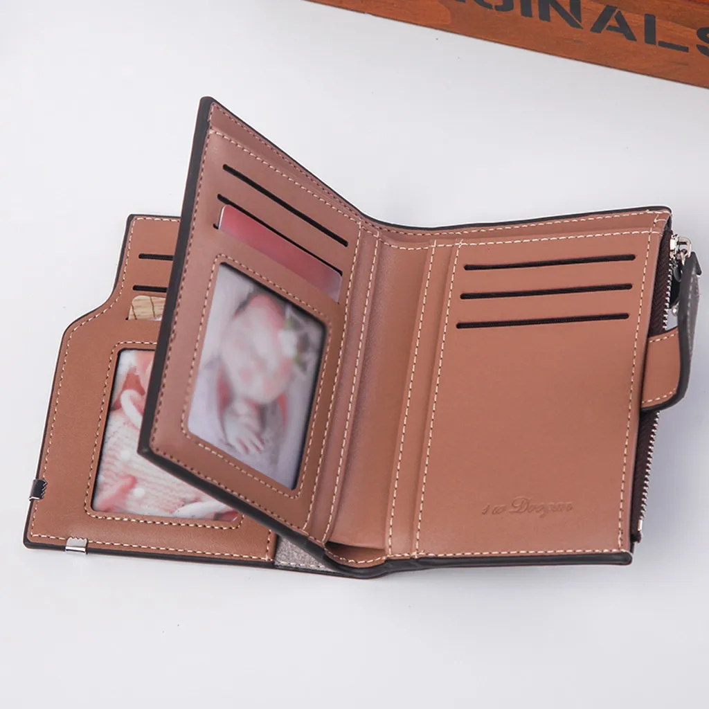 

Maison Fabre Fashion Leather Wallet Men's Solid Color Long Leather Retro Vintage Style Card Bag Card Wallet