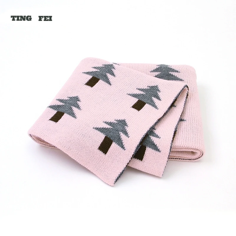 

Baby Christmas Tree Monthly Stroller Wrap Newborn Blankets Knitted Blanket Super Soft Toddler Bedding Infant Swaddle Kids Stuff