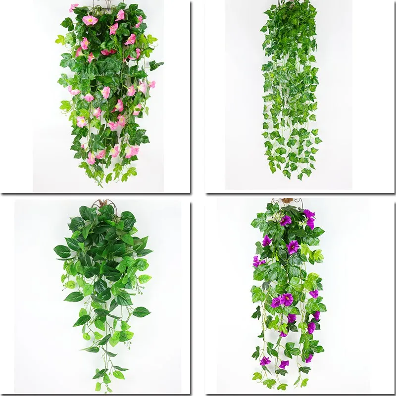 

Plant wall hanging flower pot restaurant simulation wall shop hanging blue wall indoor flower wall green decoration