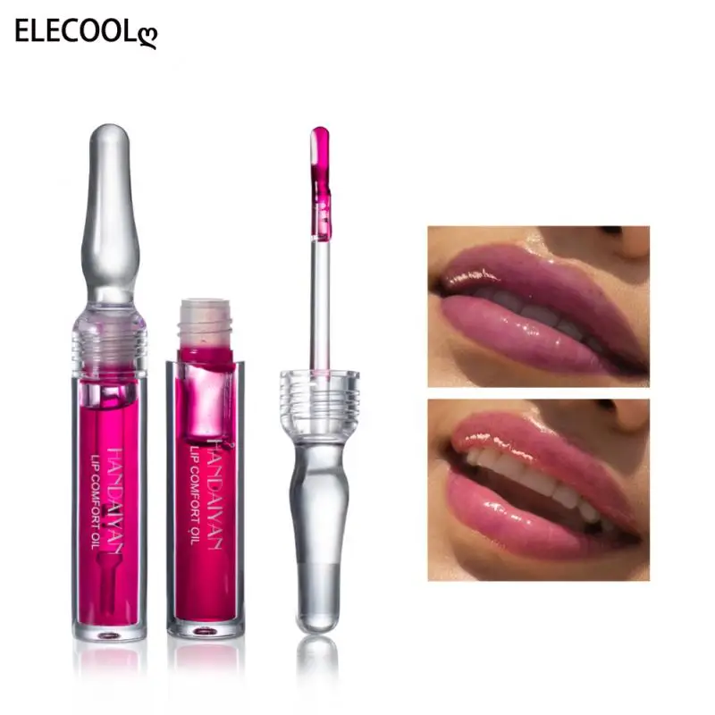 

ELECOOL Moisturizing Plumping Lip Gloss Lip Plumper Mineral Oil Lip Extreme Volume Essence Nutritious Lips Enhancer Serum Makeup