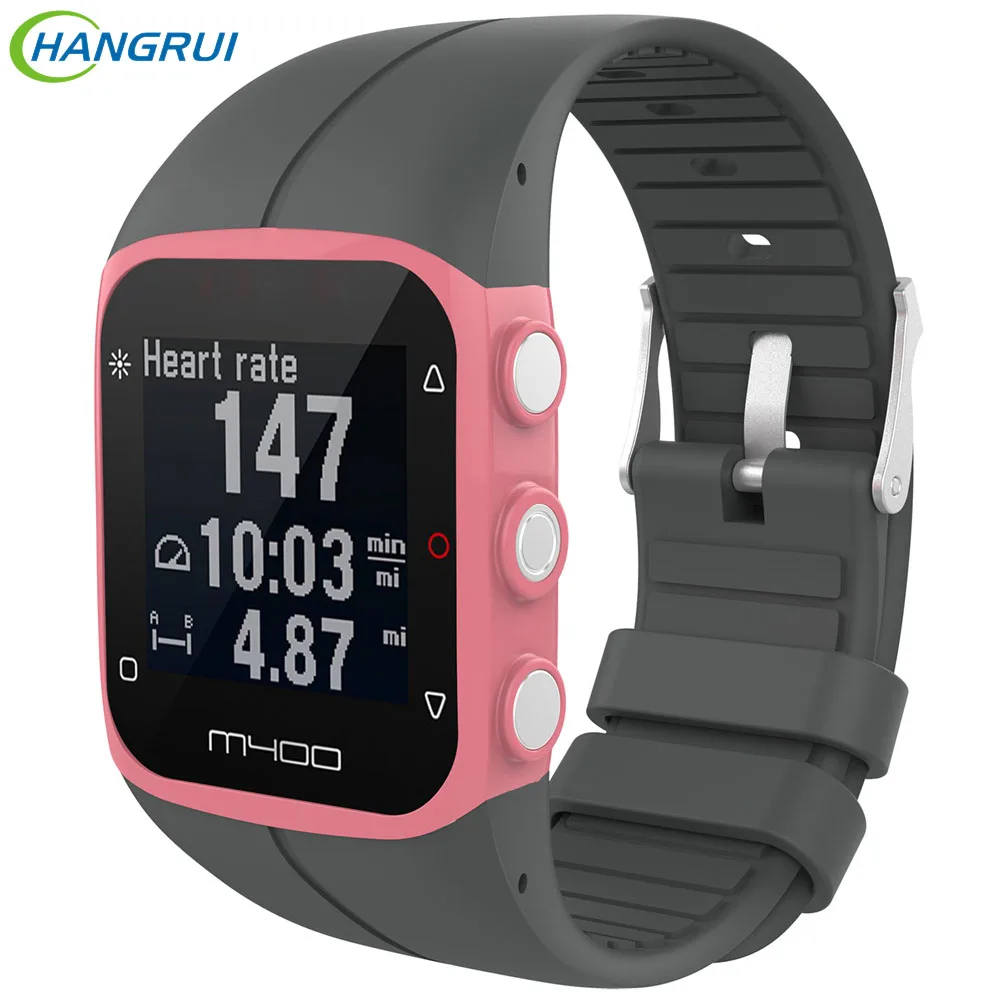 Ремешок для часов Hangrui Polar M430 M400 сменный мягкий силиконовый ремешок умных |