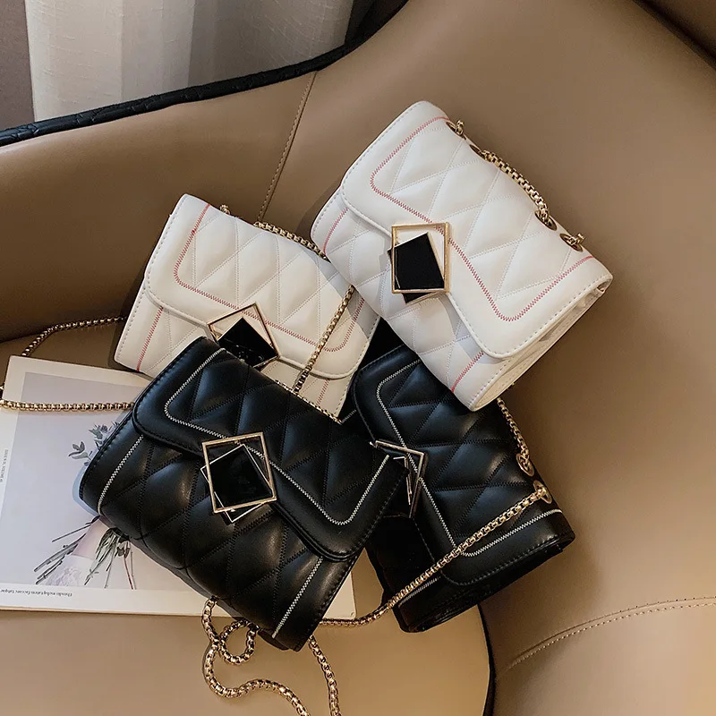 

Famous Designers Leather Shoulder Bag Women Luxury Chains Hand Bags Female High Quality Crossbody Bag and Purses Ladies 2021 New