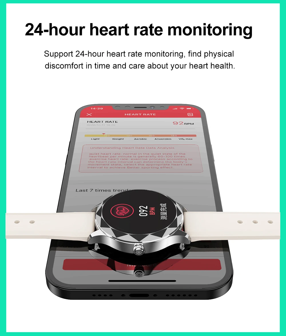 Модные женские Смарт часы STrollAR с сетчатым ремешком полностью сенсорный круглый