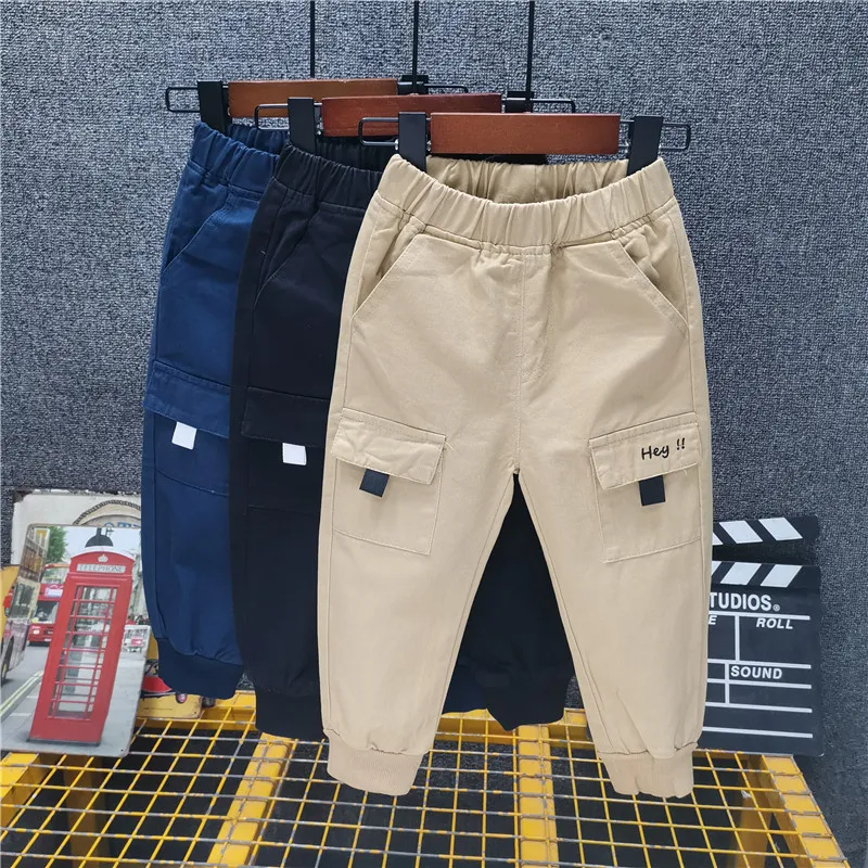 

Boys Pants Children's Trousers Girls Pure Cotton Sports Trousers Kids Wear Casual Pants Children's Brand Cargo Pants Fashion