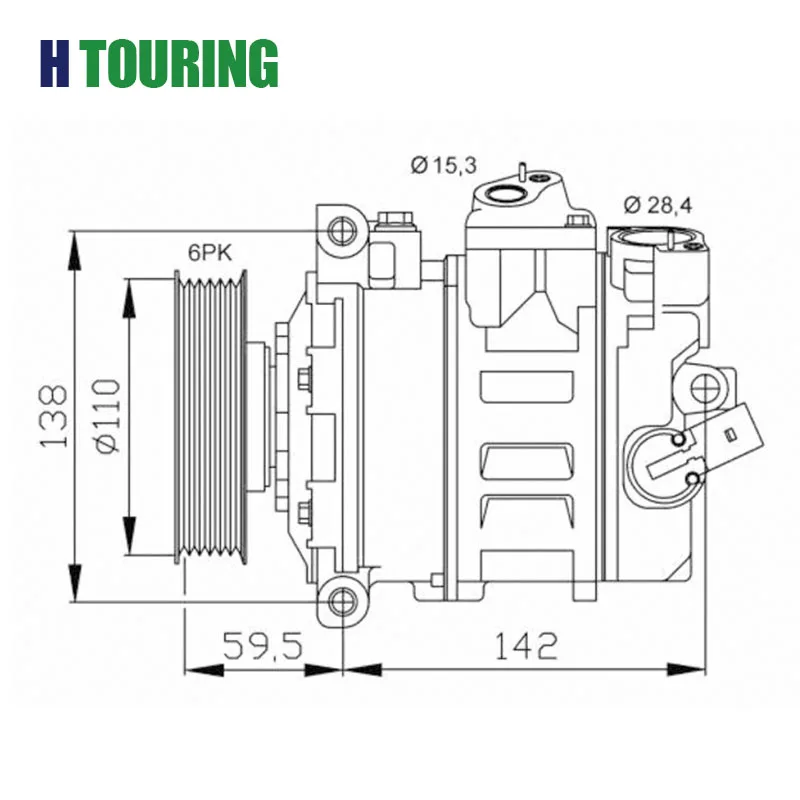 7SUE16C compressor For AUDI A4 A6 A8 8E 1.8-6.0L 4B0260805G 8E0260805 8E0260805AB 8E0260805T 8E0260805AH 4B0260805K 4B0260805M | Автомобили