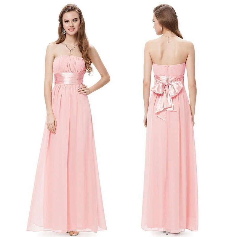 

Женское свадебное платье без бретелек, розовое платье подружки невесты, трапециевидный лиф с поясом