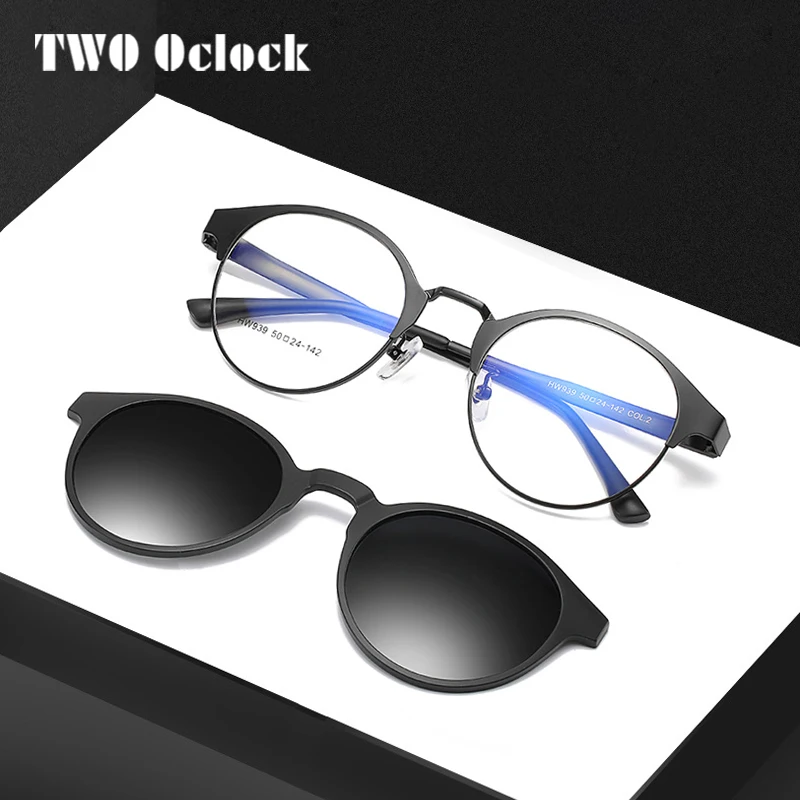 Tony Stark гибкие поляризованные солнцезащитные очки магнитный зажим рецептурная