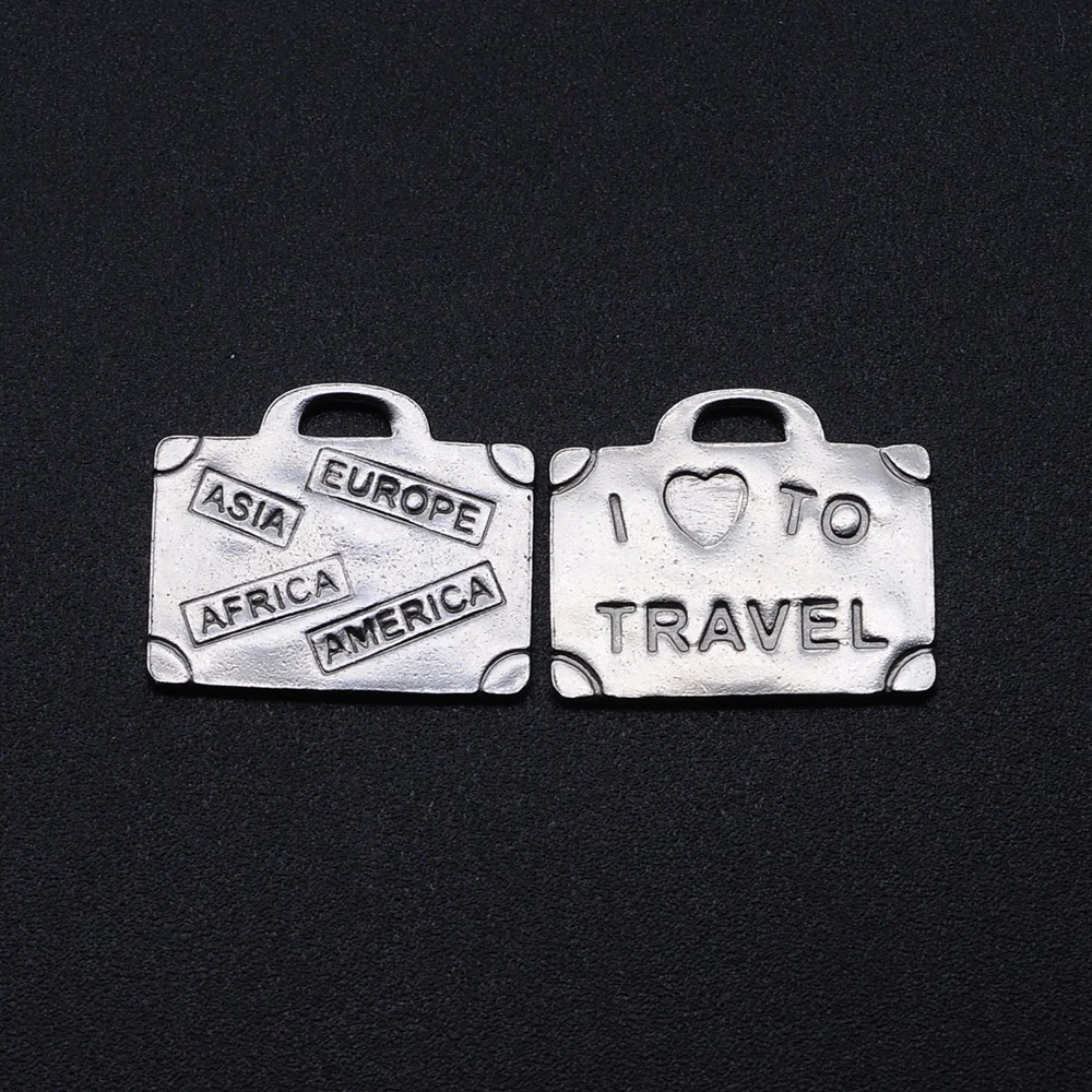 5 шт./лот 100% нержавеющая сталь I love Trave DIY Шарм кулон оптовая продажа никогда не