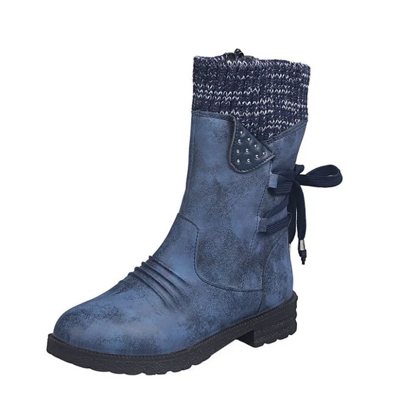 Женские ботинки зимняя осенняя одежда на плоской подошве для девочек Модная