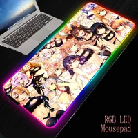 mrgbest sexy girl big breast rgb large gaming computer gamer usb wired led lighting colorful luminous mousepad desk pad mice mat
