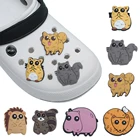 Одиночная распродажа, 1 шт., подвески для обуви с большими глазами в виде животных, щенок, белка, ежик, аксессуары для обуви, украшение для Croc Jibz, подарки для детской вечеринки