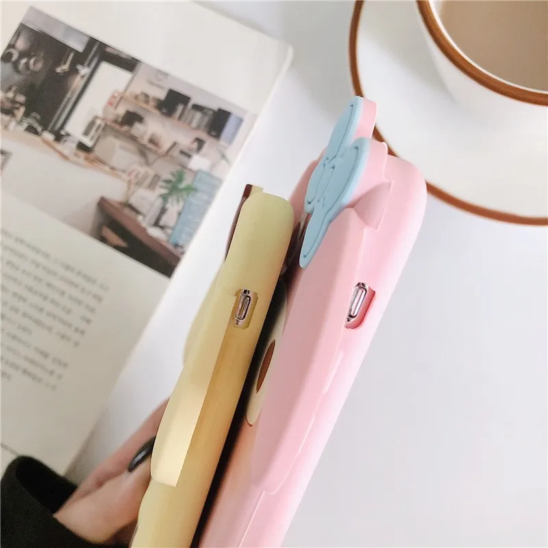 Силиконовый чехол Kawaii 3D для Iphone11 Iphone 13 Pro Max с изображением мелодии корицы собаки