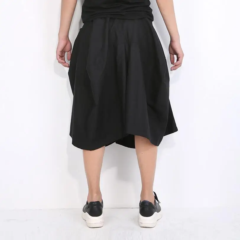 

The United Europe States Spring And Summer Personality Loose Fashion Wide Leg Large Casual Black Men's Pants / One Size