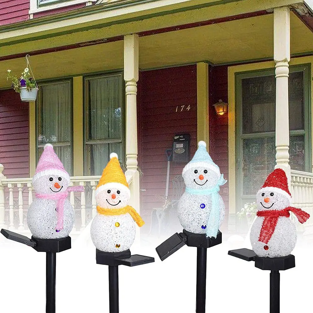 

Solar Lamp Outdoor Garden Decoration Simulation Snowman Lamp Garden Landscape Decoration Clip Lamp Energy Saving