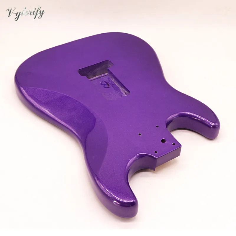 gitarre teile metallic lila farbe pappel holz st elektrische gitarre körper diy gitarre teile free global shipping