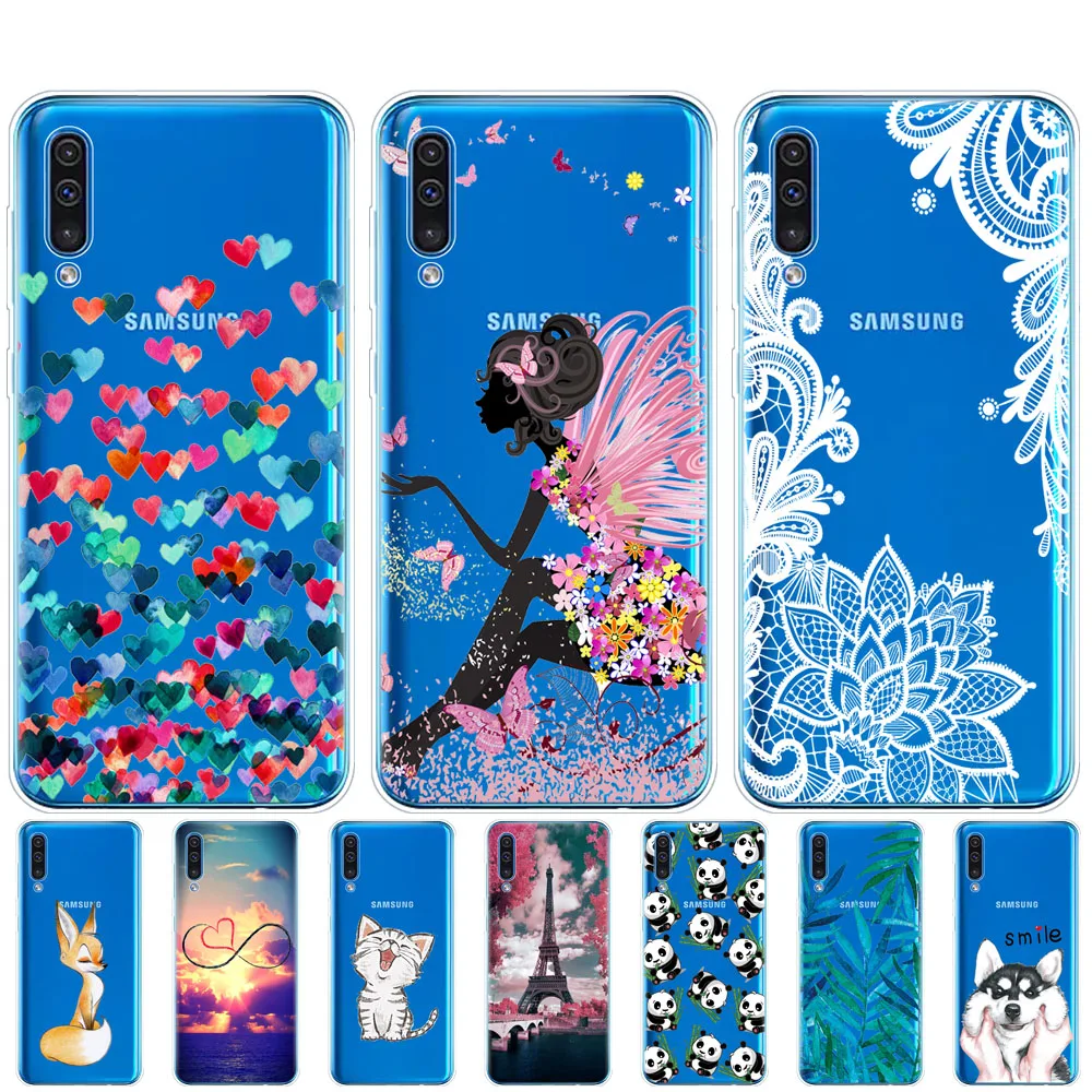 Чехол-бампер для Samsung Galaxy A50 силиконовая прозрачная задняя крышка телефона A505 A505F |