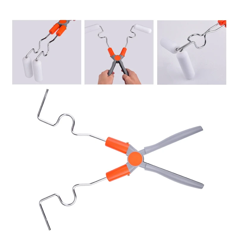 Double Sided Paint Roller Brush Adjustable Dual Painter Home Improvement Tool For Wall Corner Painting | Инструменты