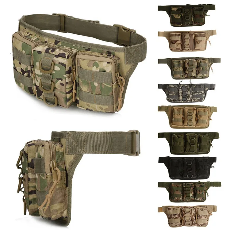 

Tactical Men Waist Pack Hiking Waist Bag Outdoor Army Military Hunting Sports Bags Climbing Camping Army Fan Tactical Package