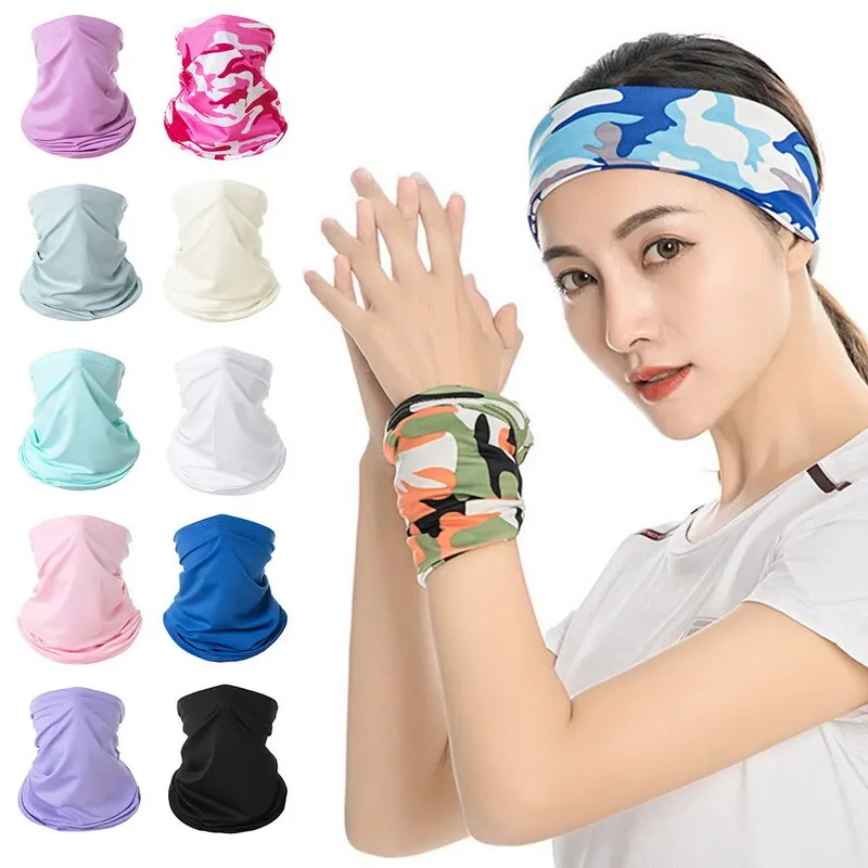 

Summer Sun Uv Flag Buffs Silk Face Protective Polyester Headwear Neck Tube Gaiter Unisex Fishing Sports Caps Dog Bandana