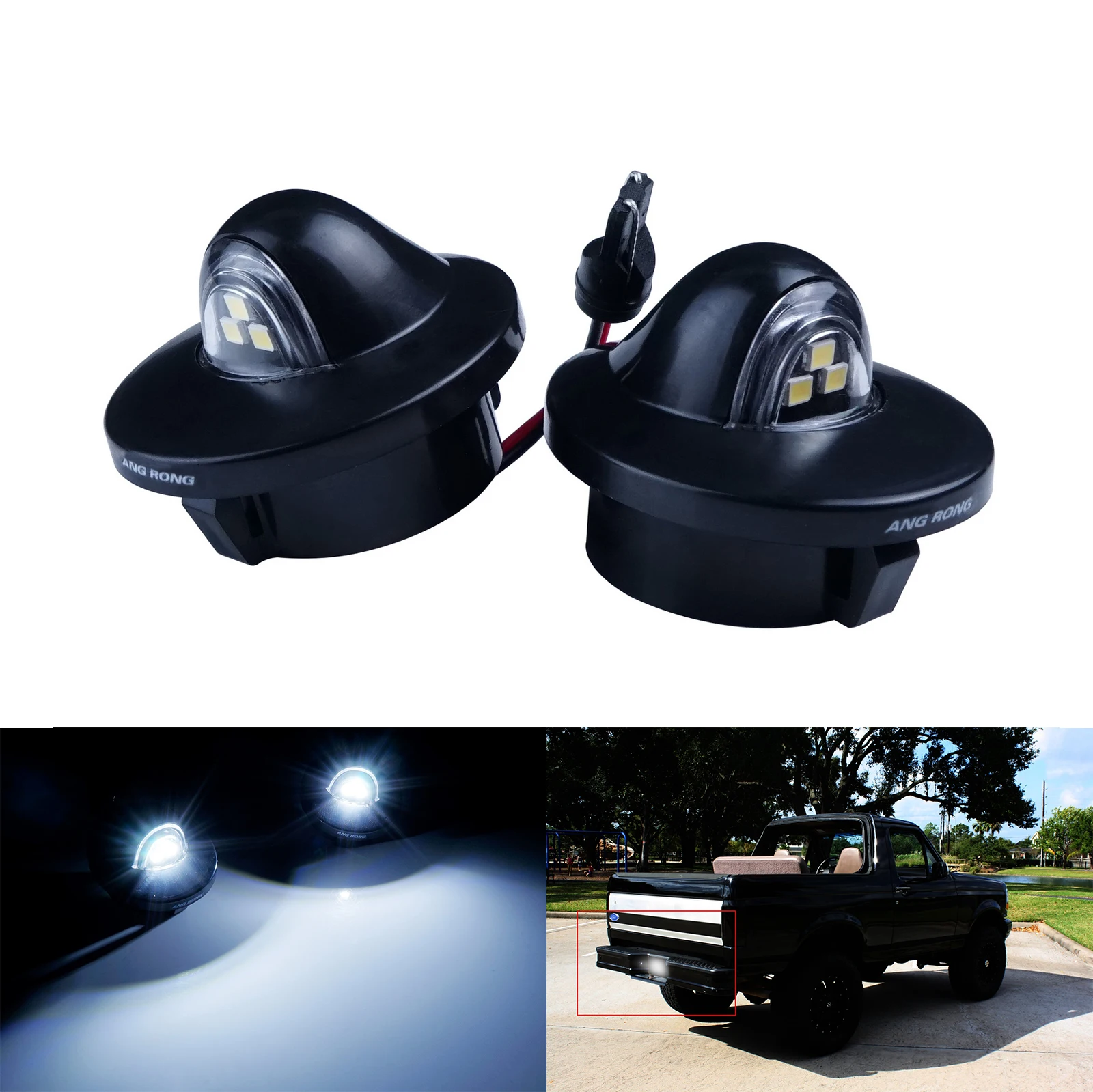 

2x LED License Plate Light For 90-14 Ford F-150 Superduty F-250 F350 F-450 F-550