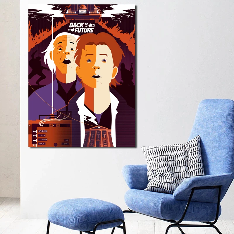 

Black Future Movie Vintage Minimalist Canvas Painting Print Living Room Home Decor Modern Wall Art Oil Painting Poster Pictures