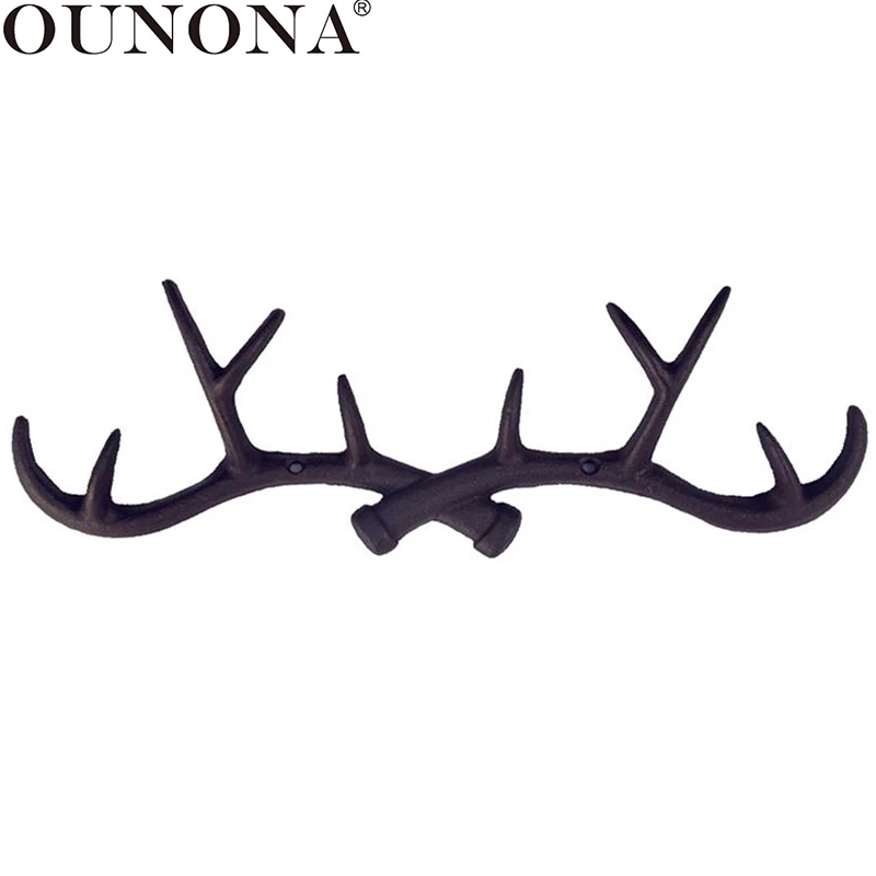 OUNONA чугунные винтажные настенные крючки с оленем домашние декоративные вешалка