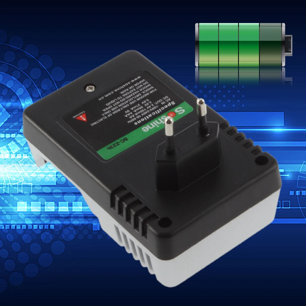 

Rechargeable Battery Charger AA AAA 9V Ni-MH Ni-Cd Batteries Wall Desk Charging Chargers for Travel EU Plug Wholesale