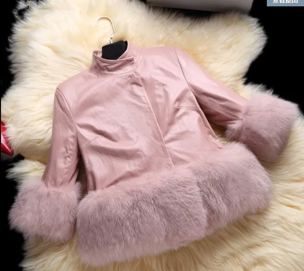Pink Коллекция года, модная зимняя верхняя одежда и пальто для малышей Детское меховое пальто для девочек детская одежда из искусственного меха пальто с мехом для детей возрастом от 2 до 10 лет - Цвет: Pink