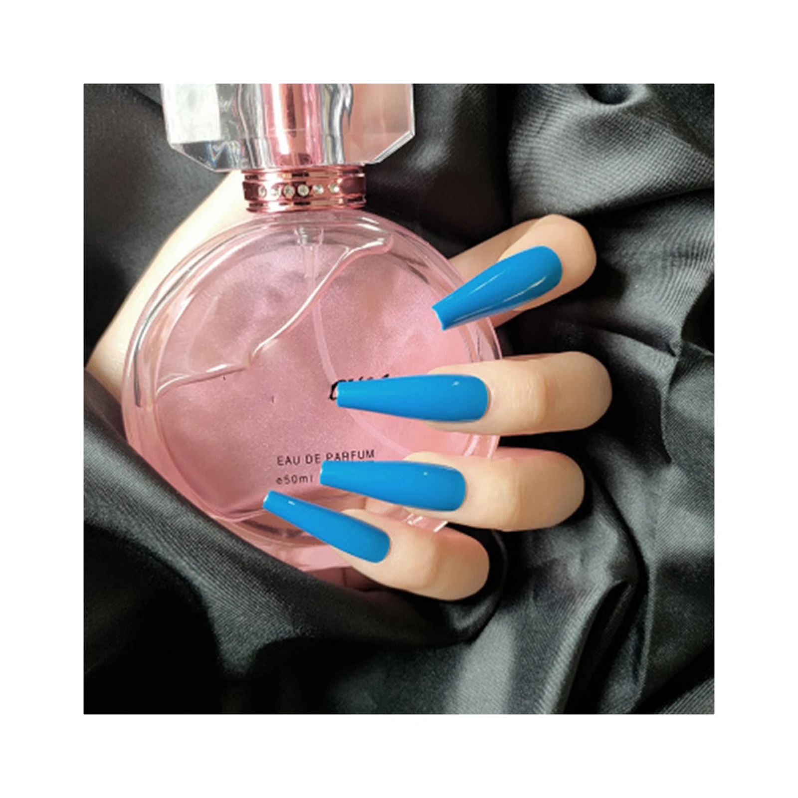 

Длинные прессованные ногти форма гроба, балерины, гроб, глянцевые накладные ногти для ногтей, сделай сам для женщин и девочек HJL2019