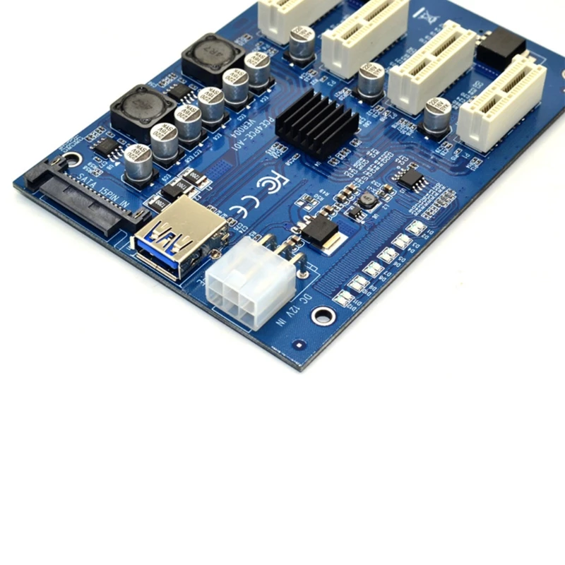 2 Layer Pc Board PCI-E X1 to 4PCI-E X16 Expansion Card 4Ports High Speed USB 3.0 Shield Cable 9.7cm Length 6.3cm Width | Электроника