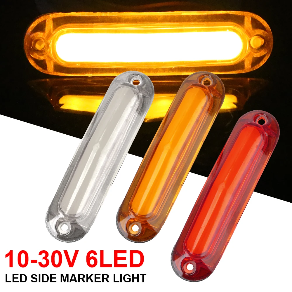 

6 LED 10-30V Turn Signal Light Indicator Lamp Rear Side Lamp Led Side Marker Light For Car Trailer Truck Running Light