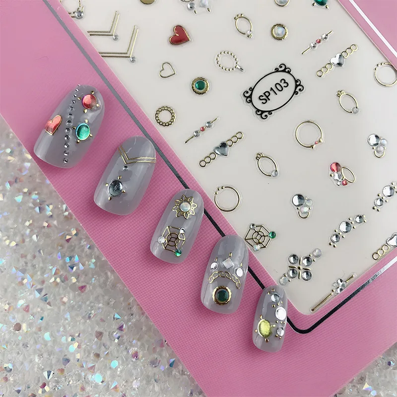 56 стили 3D арт наклейки для ногтей высокого качества разноцветные Цвет Цветы