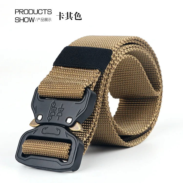 

Tactical Belt Nylon Military Army belt Outdoor Metal Buckle Police Heavy Duty Training Hunting Belt 125CM 3.8cm Wide Dropship