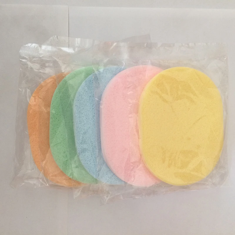 5 шт. круглый инструмент для снятия макияжа натуральная древесная масса губка