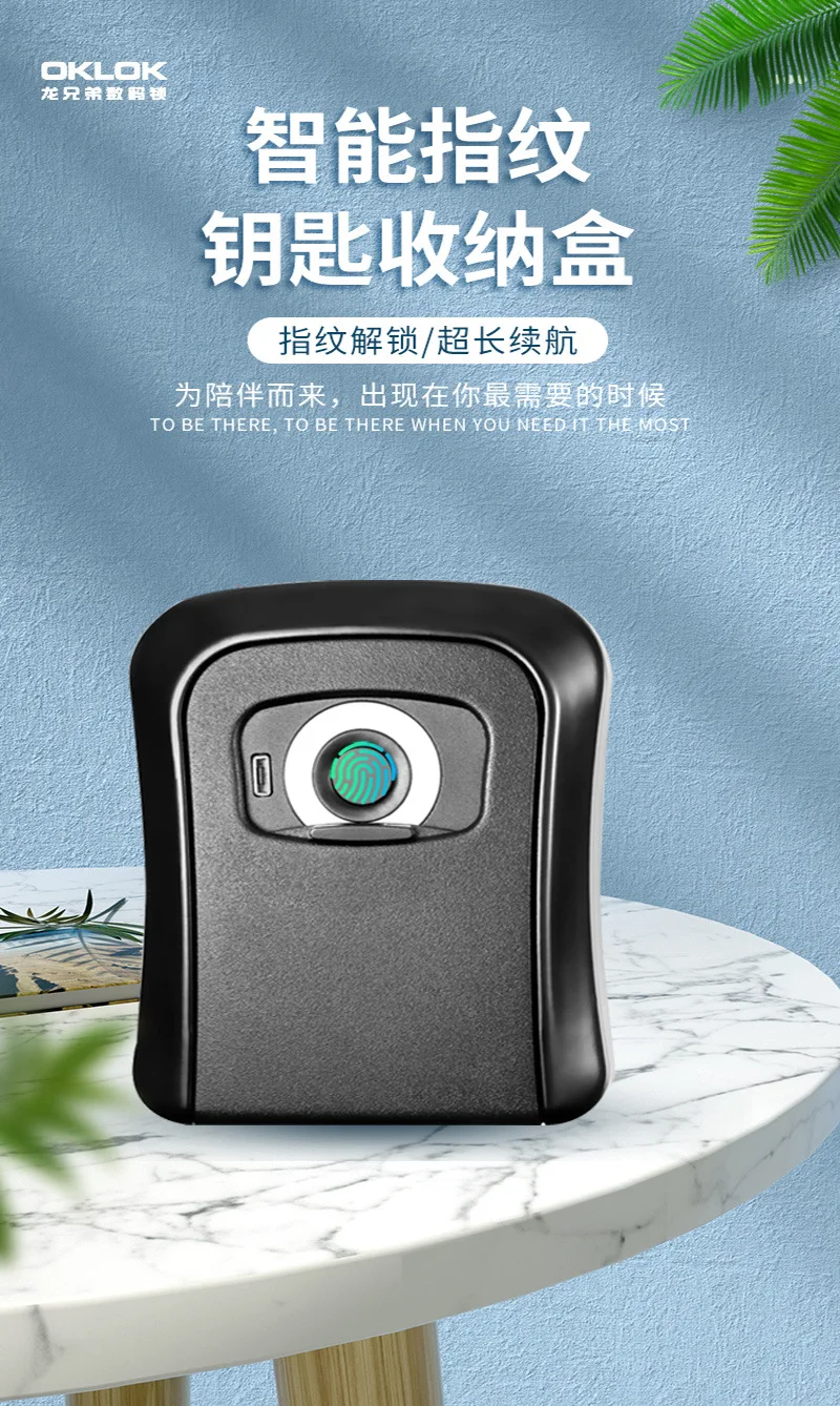 

Door wall-mounted anti-theft key box B&B apartment decoration delivery intelligent Bluetooth password fingerprint key box