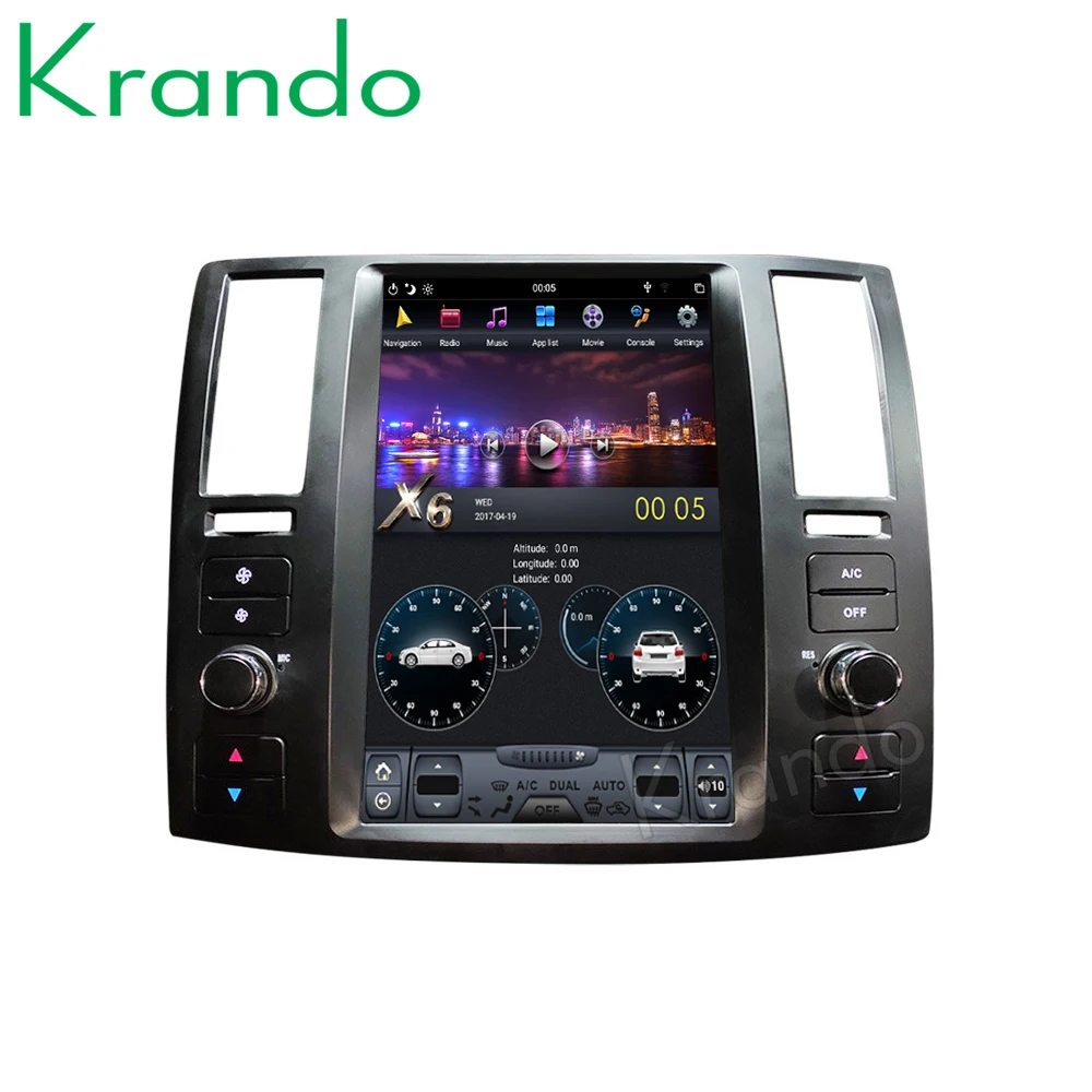 Krando Android 9 0 4G RAM 11 8 &quotTesla вертикальный автомобильный радиоприемник плеер для Infiniti