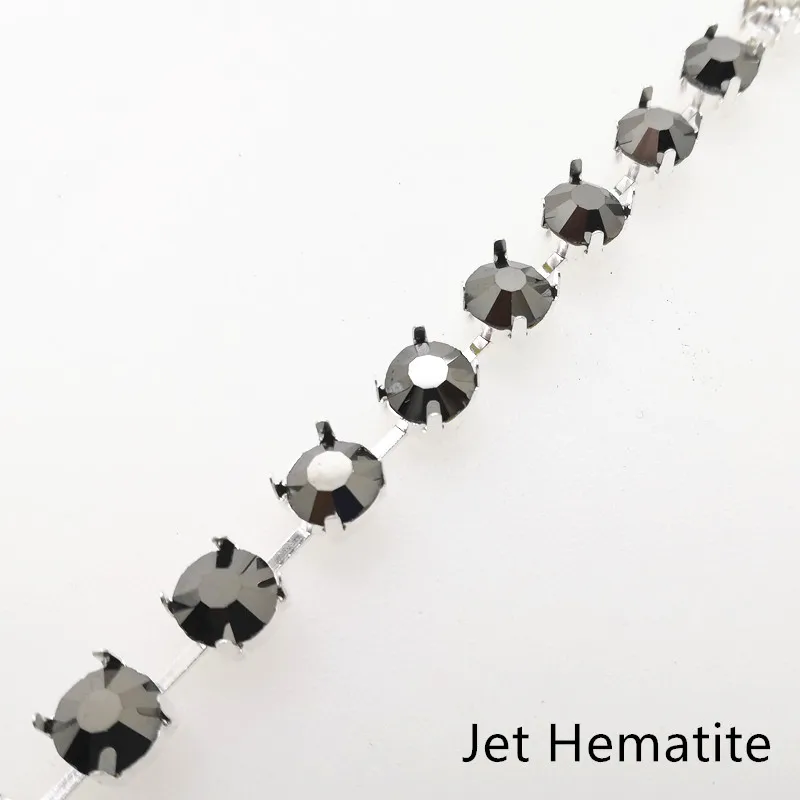 Круглая цепочка для ювелирных изделий SS28 SS38 много цветов с кристаллами на