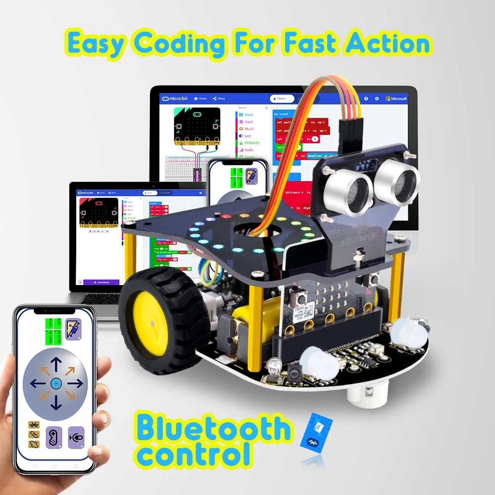 2019New! Keyestudio Mini Smart Robot Car V2.0 для Micro:bit (без Main Board)|Технологии| |
